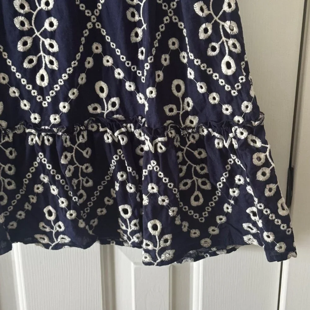 Mi Ami Womens Navy and Cream Dress Size M Medium P3 - Picture 2 of 12